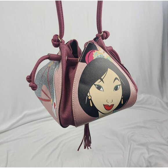 Disney Mulan Limited Edition Cinch Bag 4 Side Shoulder Crossbody Purse - Picture 1 of 16
